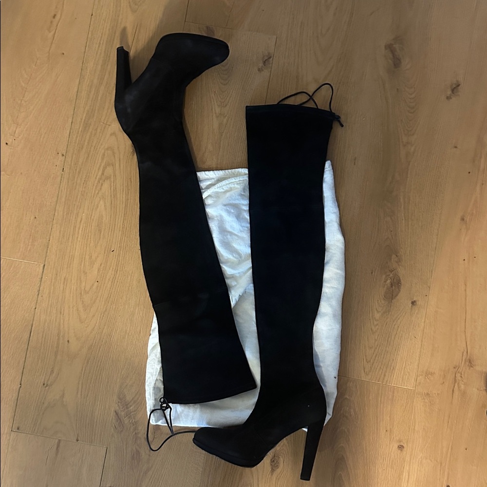 Stuart Weitzman Black Over-the-Knee Boots 10